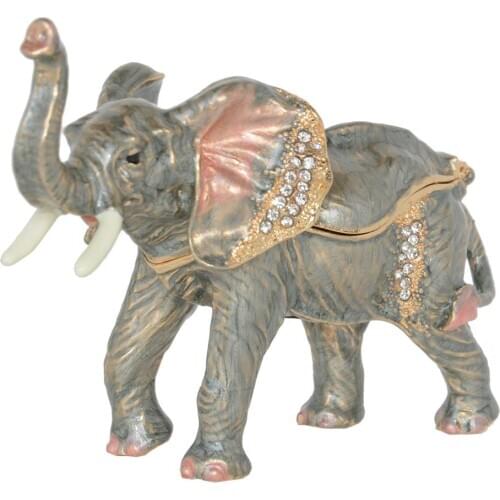 Elephant Trinket Box Elephant Miniature Figurines Home Decoration Ring Holder