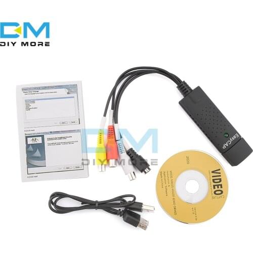 USB 2.0 Easycap Capture 4 Channel Video TV DVD VHS Audio PC Capture Adapter Card TV Video DVR Converter