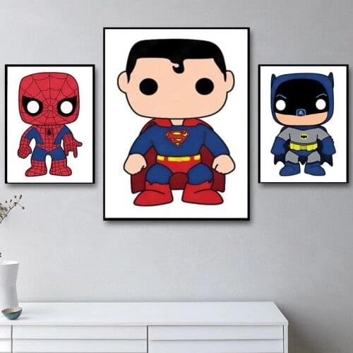 Funny Art Comic Marvel Avengers Superhero Modern Canvas Painting Poster and Prints Home Teen Room Bedroom Home Decoration