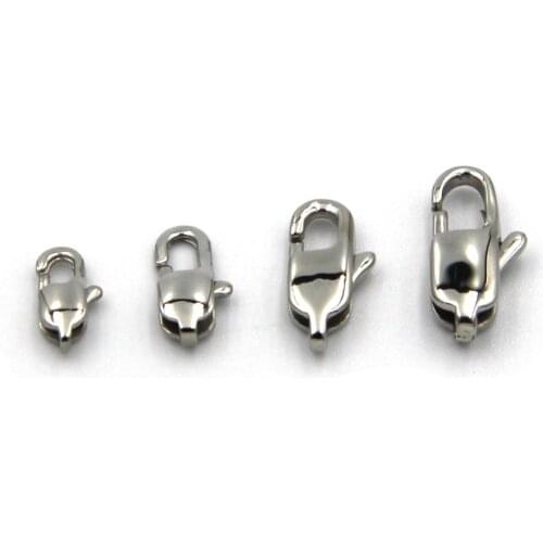 Stainless Jewelry Clasp Clip Necklace Bracelet Snap Closure Luxury Silver Hook