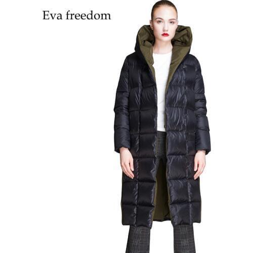 New stylish Brands womens down jacket Winter loose Coat Euramerican Fashion Thickening hooded Down Jackets women EF18010