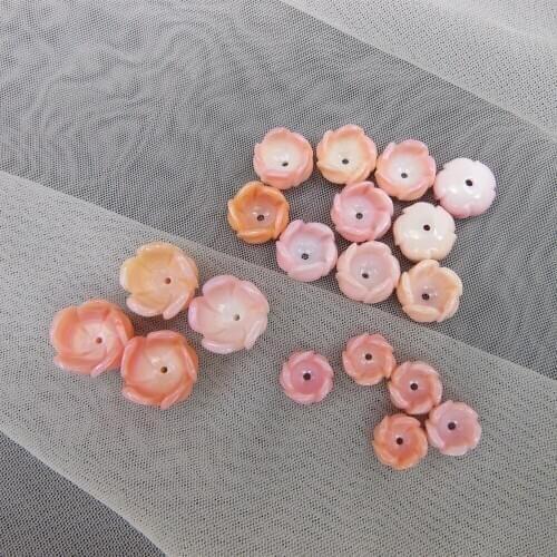 10pc Handmade Queen Shell Bead 3d Flower Beads For Jewelry Making Kralen Voor Sieraden Maken Perles Cuentas Korale DYL0174
