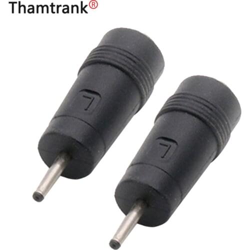 10pcs DC Male Plug DC Power Connector Adapter Laptop 2.0x0.6mm DC Plug to 5.5x2.1mm Female Jack Socket Adapter