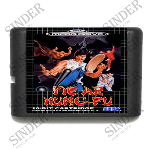 Yie Ar Kung Fu 16 bit MD Game Card For Sega Mega Drive For Genesis