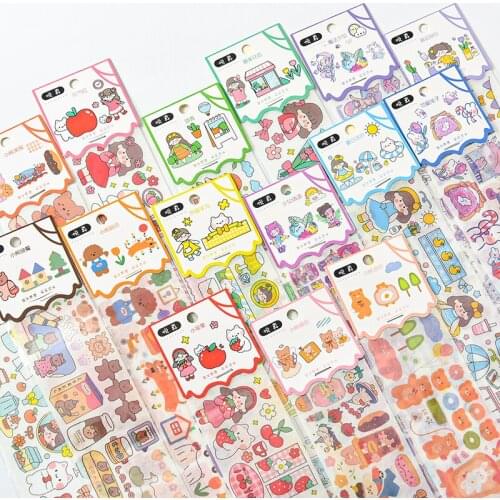 16pcs/LOT oxygen girl series stationery sticker Creative decoration DIY maksing washi paper shared outfit tape sticker