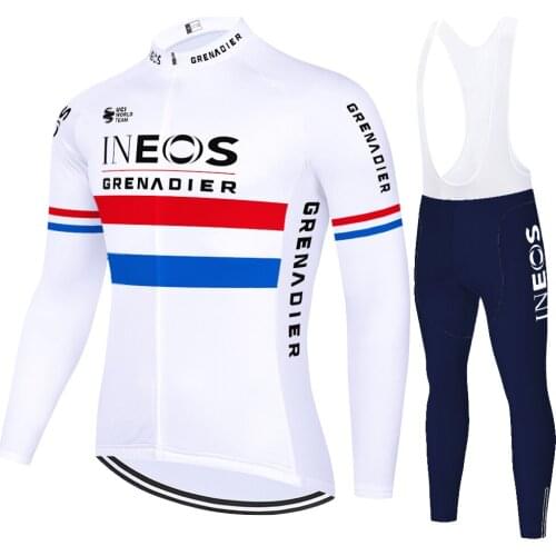 2021 ineos cycling jersey set Winter Thermal Fleece Long Sleeve Jersey Suit Outdoor Riding winter pants ciclismo ropa hombre
