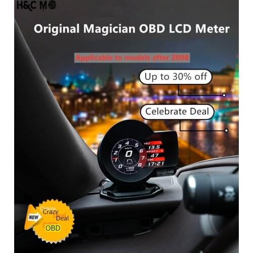 Car Gauge Magician English Version F8 F835 OBD2 Digital Boost Profession Display Voltage Speed Water Temp Alarm Auto Diagnostic