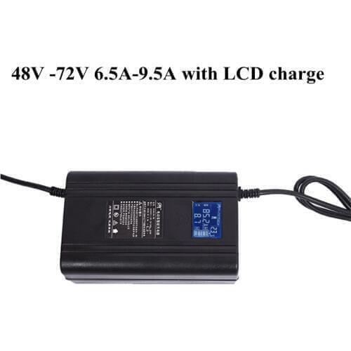 6A 5A Fast Charger 48v 72v Lead Acid 60v Sealed AGM GEL Battery 10A Charger for 50Ah 30Ah EV Scooter Ebike LCD Screen Display