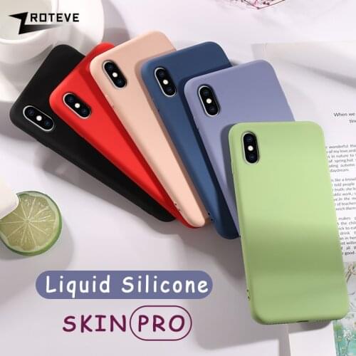 Cases For iPhone X Xs Case ZROTEVE Candy Colors Cover Soft Liquid Silicone Case For Apple iPhone XR Xs Max Cover Fudna