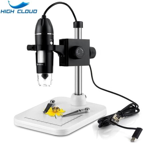 1600X USB Digital Microscope Interface Electron Stereo microscopio Camera Zoom Magnifier with 8 LED for Phone Repair Soldering