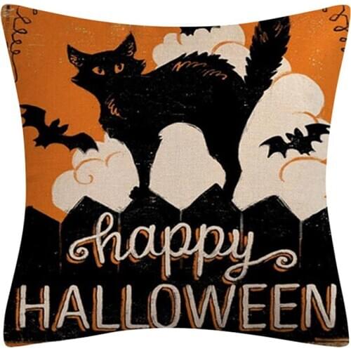 Decorative Halloween Cushion Cover Home Decor Sofa Pillow Case Cover Seat Car Throw Pillowcase Home Halloween Decoration