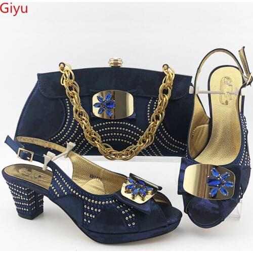 Doershow Shoes And Bag Matching Set With Hot Selling Women Italian Shoes And Bag Set For Party Wedding ! SES1-30