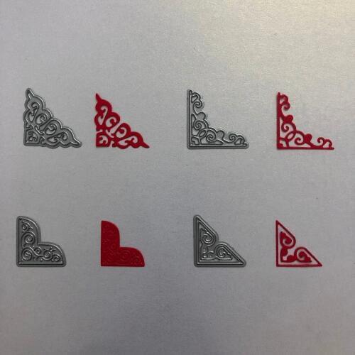 Happymems 4 Different Style Photo Album Corner Frame Cutting Dies Card Making Embellishments For Scrapbooking Cutting Dies