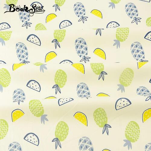 Booksew Cotton Twill Fabric Fruit Pattern Sewing Cloth For Baby Bedsheet DIY Craft Patchwork Quilting Tecido Tissu Home Textile