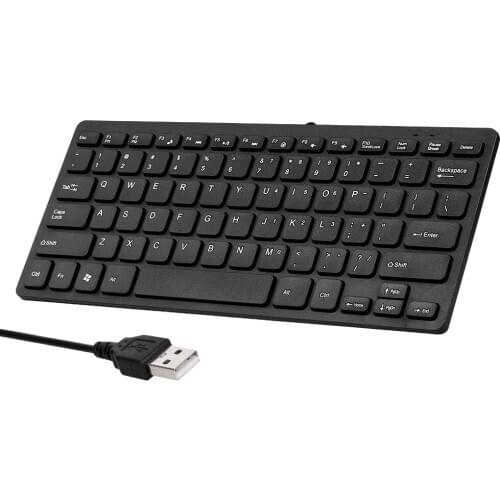 K-1000 Mini Keyboard 78-key USB Powered Wired Keyboard Gaming Keyboards Chocolate Portable Office Keyboard for tablet/phone/PC