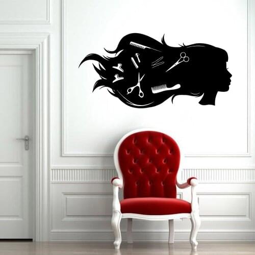 Lovely BARBER SHOP Wall Sticker Home Decoration Accessories For Babys Rooms Wall Art MURAL Drop Shipping