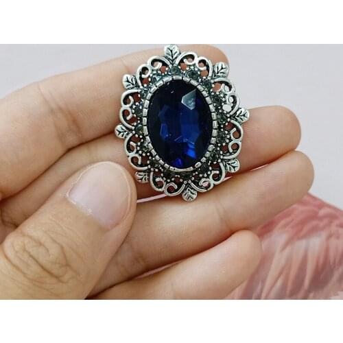 10 PCS 30x35mm Metal Alloy Crystal Connectors Button For Earrings Necklace Hair Accessories DIY Jewelry Making