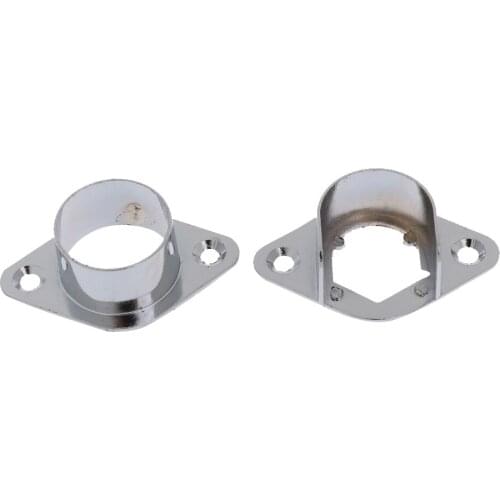 25mm Metal Curtain Pole Wall Recess Bracket Curtain Rods Finials - 2Pcs - High