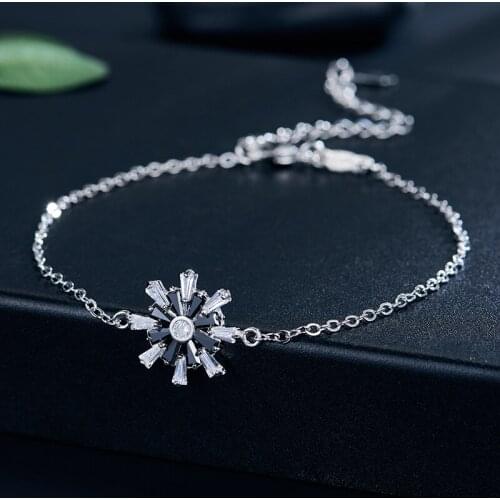 Fashion Friendship Black White Sun Charm Bracelets Adjustable Sunflower Bracelets Jewelry Pulseras Para Las Mujeres