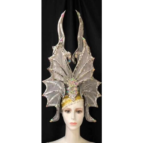 FASHIONABLE AND EXQUISITE HEADDRESS FEATHERS SAMBA DANCE CARNIVAL HALLOWEEN PARTY LATIN DANCE BAR PERFORMANCE HAT MASQUERADE