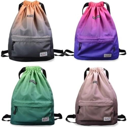 Fashion Portable Drawstring Backpack Waterproof Lightweight Cycling Sports Fitness Travel Outdoor Drawstring Pocket School Bag