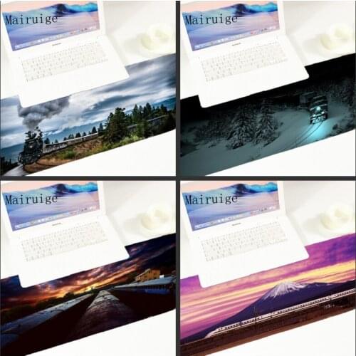 Mairuige all new hight quality train mousepad besst rubber anti slip computer gaming mouse pad durable desktop mouse pad Diy