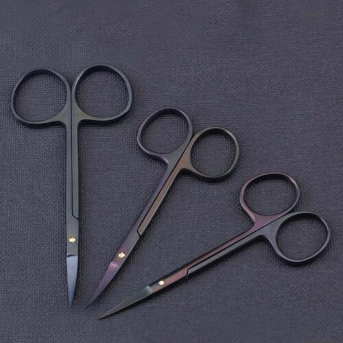 Scissors Ophthalmic surgery scissors shear Eye scissors tungsten carbon steel porcelain PFM black handle