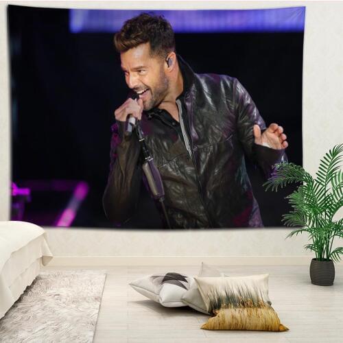 Custom Ricky Martin printed Creative tapestry living room bedroom background wall fabric hanging painting small fresh