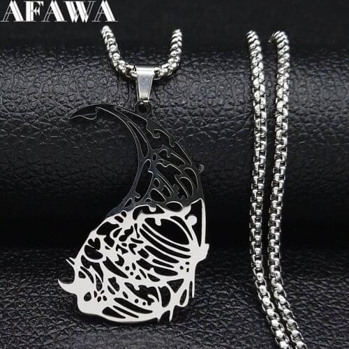 Stainless Steel Perse Parsi Farsi Love Necklaces Women Silver Color Farvahar Statement Necklace Jewelry bijoux femme N19162