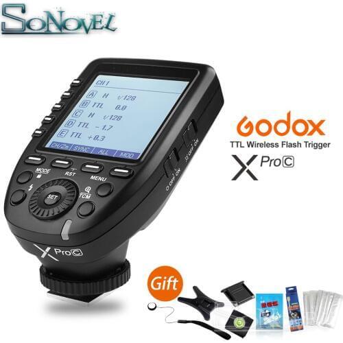 In Stock Godox XPro-C Flash Trigger Transmitter with E-TTL II 2.4G Wireless X System HSS LCD Screen for Canon DSLR Camera
