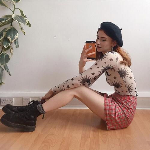 Transparent Aesthetic Sexy Clothes Summer T shirt Women New Arrivals O-Neck Fashion Girls Can Do Anything Print Edgy Shirt Tops