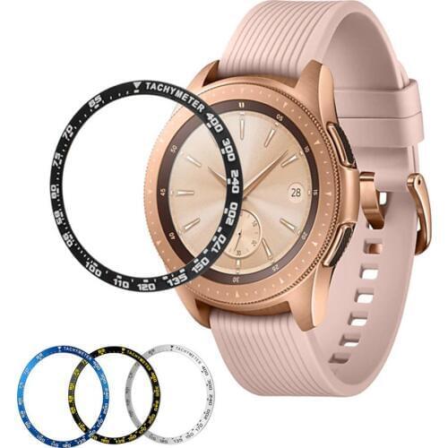 Bezel Suitable for Samsung Galaxy Watch 42/46MM Speed Metal Protection Ring Adhesive Cover Anti Scratch Smart Watch Accessories