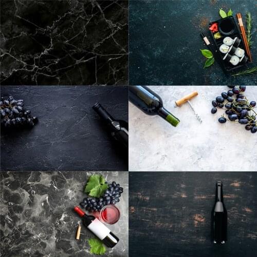 Nitree Photo Studio Props Photography Backdrop Black Marble Texture Vinyl Background For Food Display