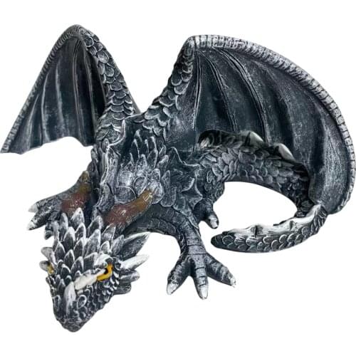 Garden Big Squatting Dragon Sculpture-Dragon Guardian Statue Garden Dragon Sculpture Statue Outdoor Decoration Gothic Dragon