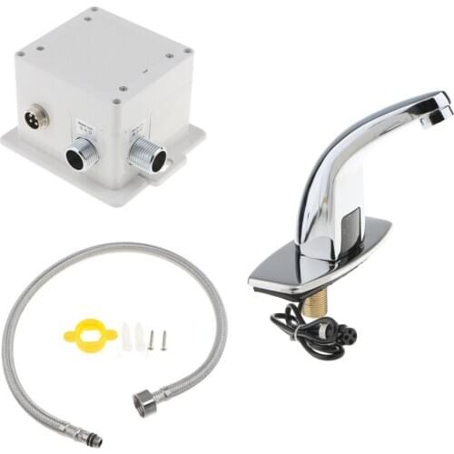 Alloy Auto Sensor Cold Water Tap Bathroom Basin Sink Faucet Deck Mounted