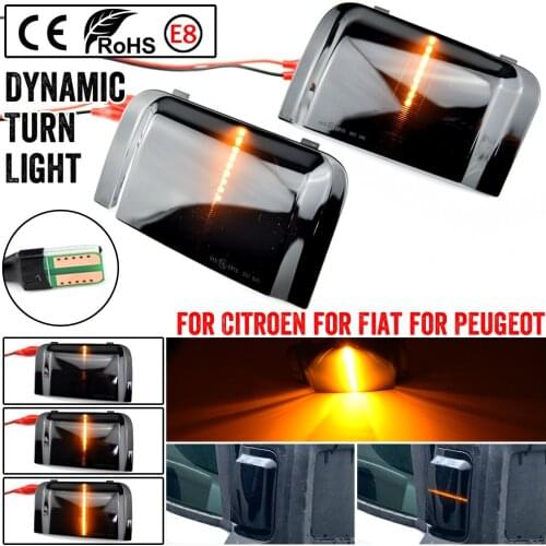LED Turn Signal Light For Peugeot Boxer Fiat Ducato Citroen Jumper Car Side Rearview Mirror Dynamic Blinker Sequential Indicator
