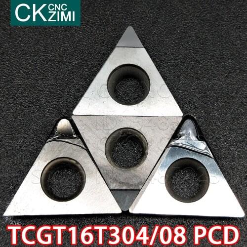 TCGT16T304 PCD TCGT16T308 PCD inserts Diamond inserts turning inserts Tools CNC Metal lathe Tools TCGT 16T3 for Copper Aluminum