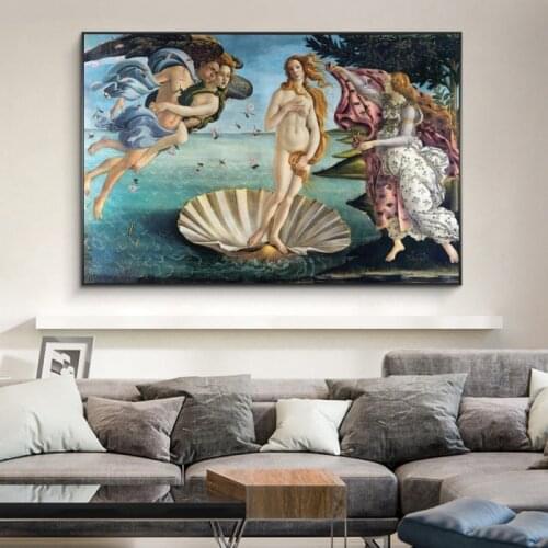 The Birth of Venus by Botticelli Canvas Paintings Reproductions On the Wall Art Posters And Prints Classical Art Pictures Cuadro
