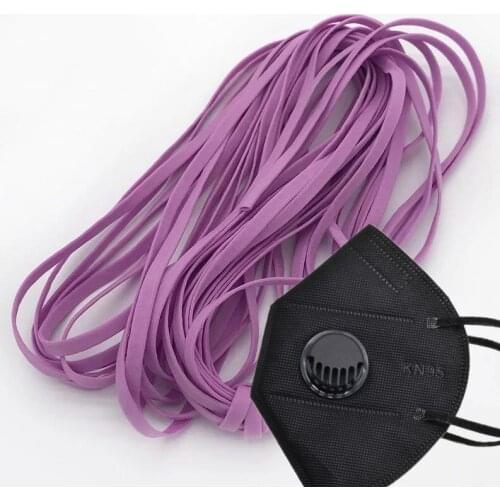 High quality 50 Meters/lot Soft 5mm Mask Elastic Bands ear strap Color Hair band Rubber Ropes Underwear Bra Shoulder DIY Sewing