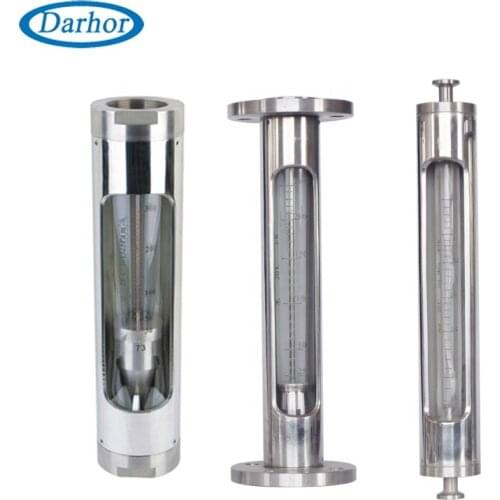 Darhor VA30S 1.5% high accuracy SS 304 thread/flange/clamp food grade glass tube flow meter milk rota flowmeter water