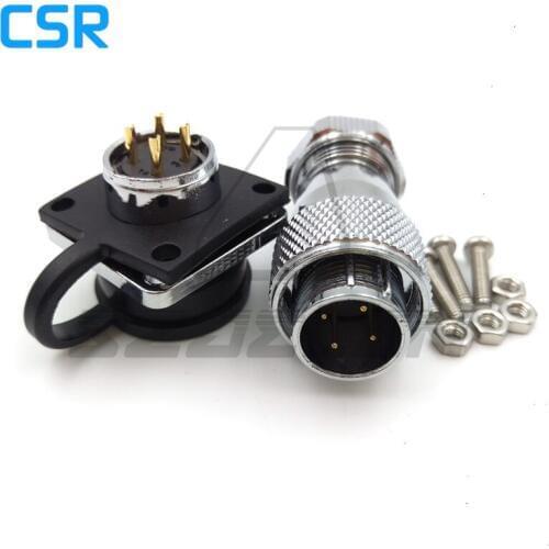 WS16 series waterproof 4 pin Male female connectors , industrial automation power connectors, IP68 waterproof 4 pin connector
