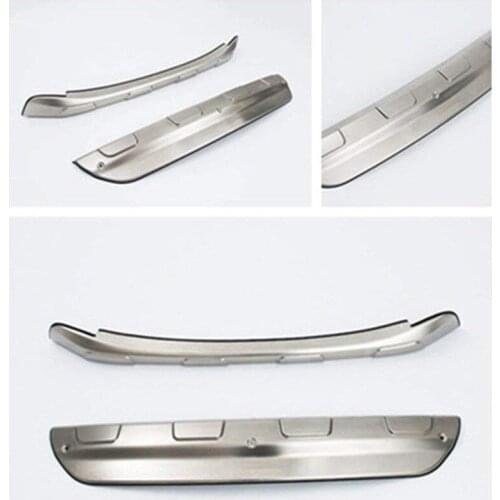 Stainless Steel Front & Rear Bumper Protector Plate 12-2016