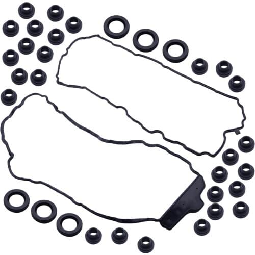 1Set Black Car Rubber Valve Cover Gasket Rubber Fit For Buick Cadillac Chevrolet GMC Saturn SAAB VS 50808 R VS50808R VS50502