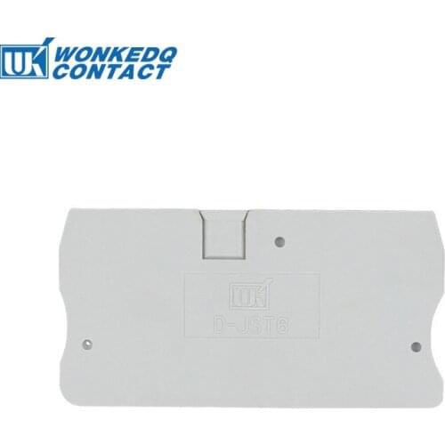 10Pcs D-ST6 Terminals End Cover For ST 6 Plug Electrical Connector Din Rail Terminal Block Accessories D-ST 6 End Barrier Plate