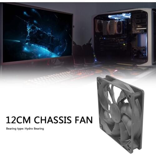 12cm Simple Silent Chassis Fan DC 12V Quiet Cooler Radiator for Computer PC Case Multifunctional Accessaries Supplies