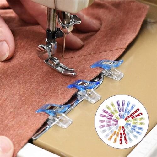 20pcs DIY Patchwork Job Foot Case Multicolor Plastic Clips Hemming Sewing Tools Sewing Accessories Crafts Sewing Clips Tools