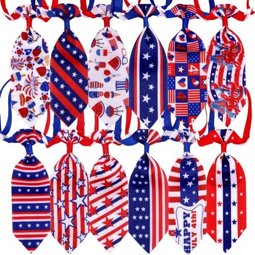 200pcs American Independence Day Pet Accessories Small Dog Neckties Pet Dog Cat Tie /Bowtie 7th Apr Pet Supplies Free Shipping