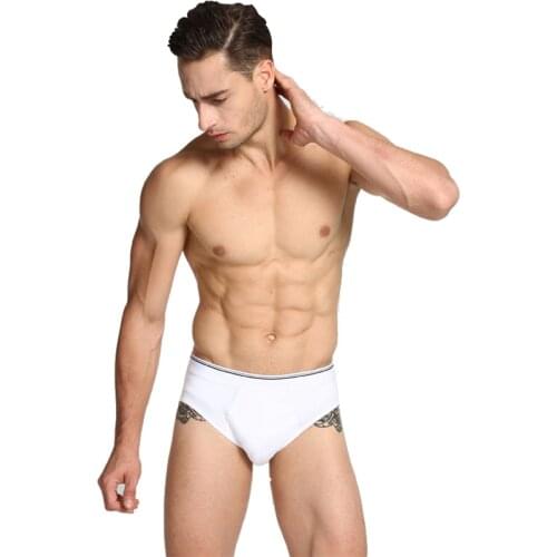 3 pcs/lot Boy Cotton Underpants Large Size M - XXXL Mid Rise Men Underwear Mens briefs Pure Color Soft Breathable Panties
