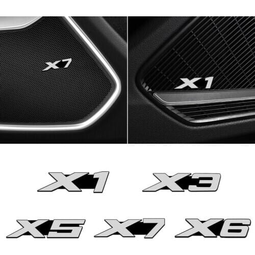 4pcs Car-styling Car Audio decorate stickers For BMW X1 X3 X5 X6 X7 E46 E60 E61 E70 E87 E90 E91 E92 G30 Accessories
