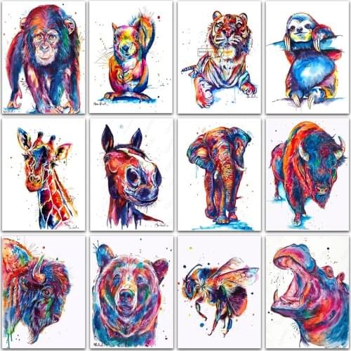 5D DIY Diamond Painting color animals horse tiger monkey Full Square&Round Diamond mosaic paint Diamond embroidery Cross stitch